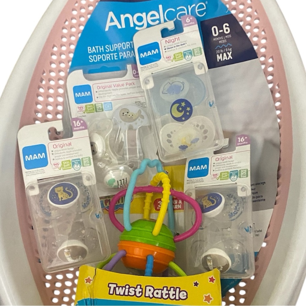 Angelcare Bath Support + MAM Pacifiers + Rattle Gift Set $35 🐣🛁💖 - Picture 5 of 6